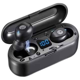 A picture of F9 fingerprints smart earbuds