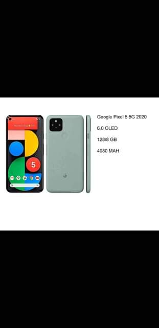 A picture of Google pixel 5 Gb128 Ram8 350 000