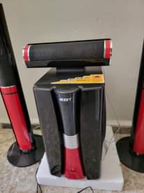 A picture of 19 inches tv and the woofer for sell