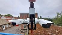A picture of CCTV surveillance cameras