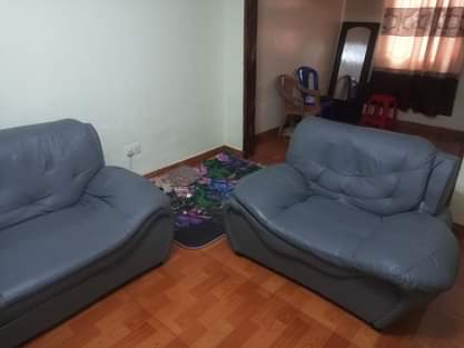 A picture of Genuine original soft leather sofa set imported 5 seater 3