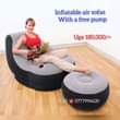 A picture of Intex inflatable air sofas with a foot rest and a