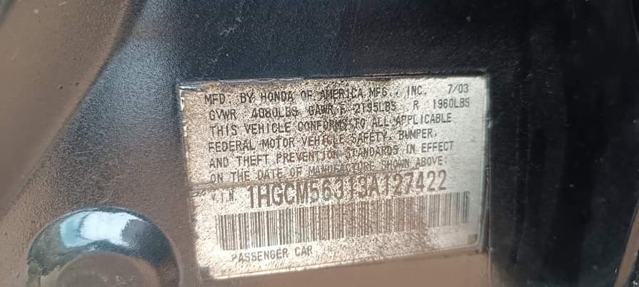 A picture of  DEALER MARKET Honda ACCORD 2004....EOD 4plug Engine Gear AC
