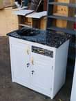 A picture of kitchen cabnet