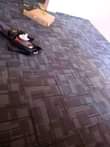 A picture of PVC tile carpets