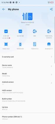 A picture of ITEM TECNO SPARK 8C CONDITION 64GB 4GB USED AS NEW