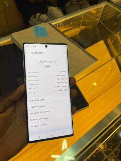 A picture of Sumsung Galaxy Note10plus At 620k