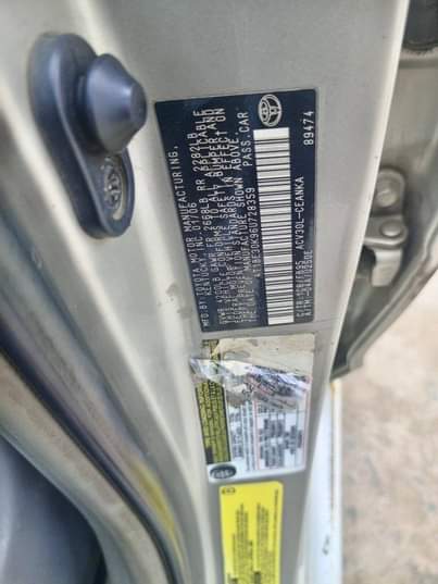 A picture of Model Toyota Camry 06 LE Body first body pan Gear