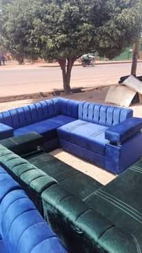 A picture of L shape sofa