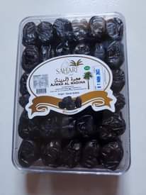 A picture of Pistachio kernels medjool dates and ajwa dates fresh stock available