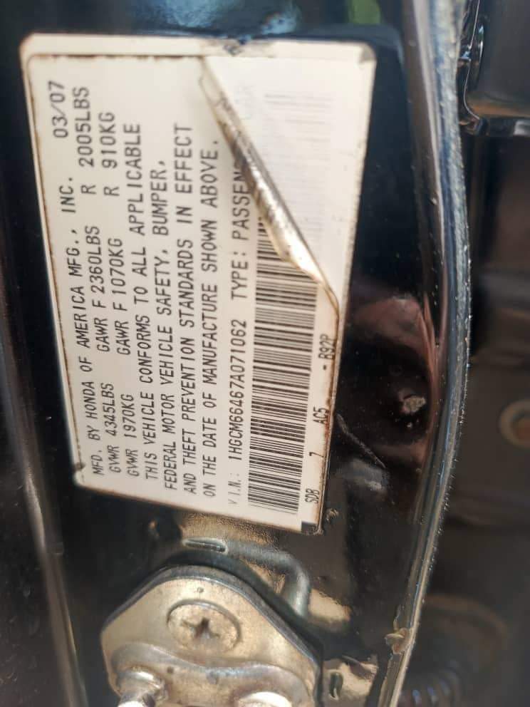A picture of 2007 Honda accord