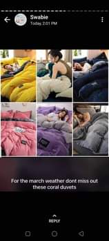 A picture of Coral velvet duvet sets