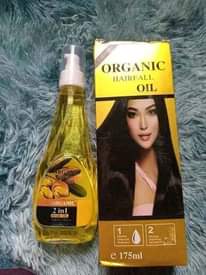 A picture of organic hairfall oil 175ml made in thailand
