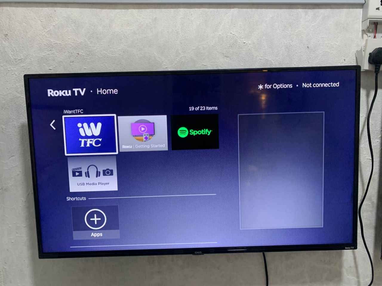 A picture of Roku smart TV 40 inches 4k display with free Netflix