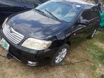 A picture of Toyota Corrola Bank type 2006 model Sound engine and gear