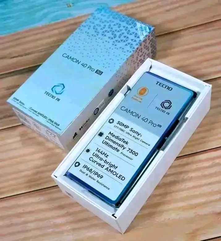 A picture of CURVED SCREEN EDGE WITH ARTIFICIAL INTELLIGENT AI TECNO CAMON 40