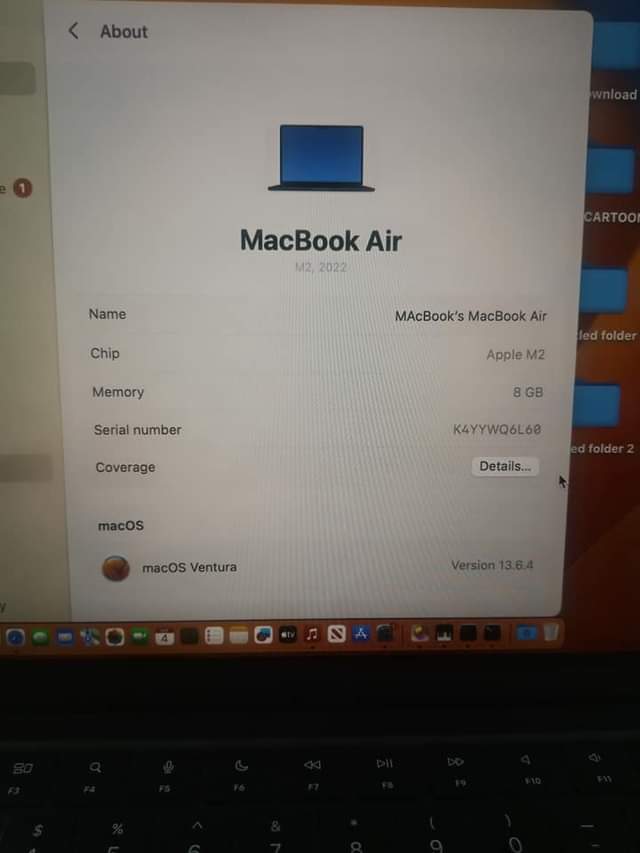 A picture of Mackbook Air m2