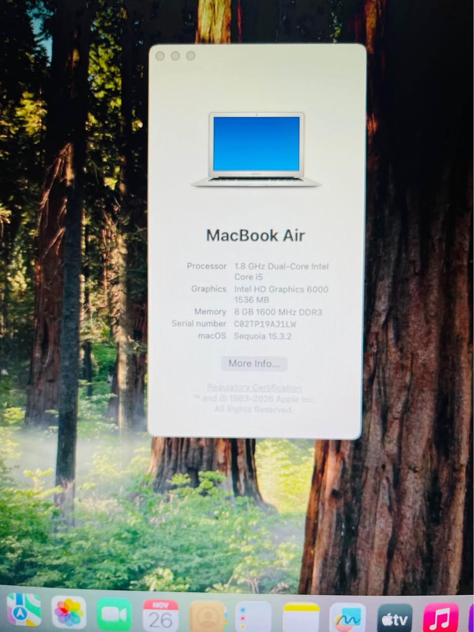 A picture of MacBook Air mid 2017