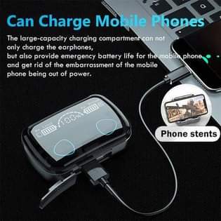 A picture of LED Display Earphones With Mic 9D Stereo Bluetooth Headset