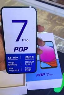 A picture of Tecno Pop 7Pro 64GB Rom 6GB Ram