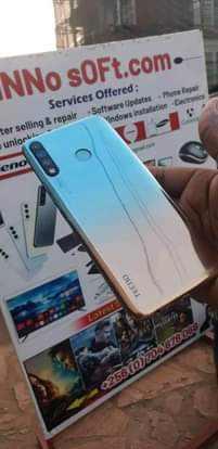 A picture of Tecno cammon 12 fingerprint working perfectly with 64gb and 4gb