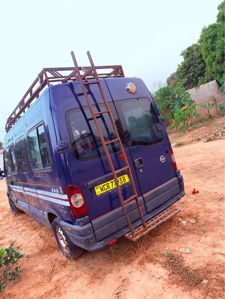 A picture of blue Nissan Interstar van which is badge engineered from the