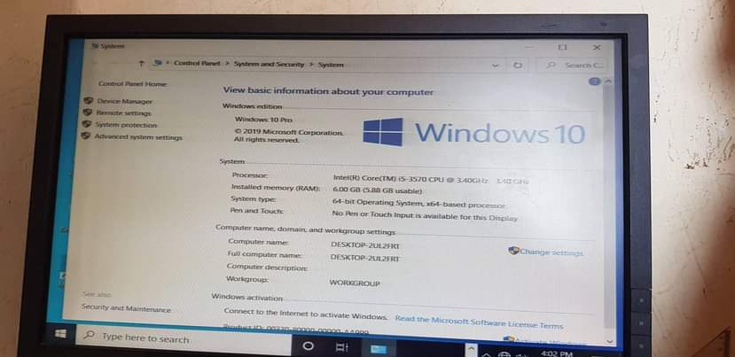 A picture of DESK TOP MACHINE YA KAZI i5 GB 500 RAM 6