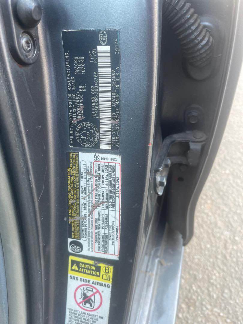 A picture of AWOOF Deal Toyota Camry Muscle 08 Model 08164628801