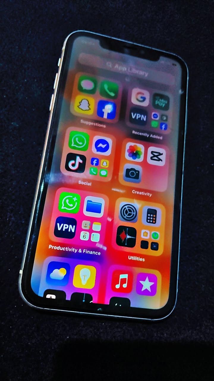 A picture of Iphone 11 for sale storage 64 no cracks battery 73