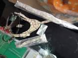 A picture of 3 in one Dog leather Her ness collar and chain