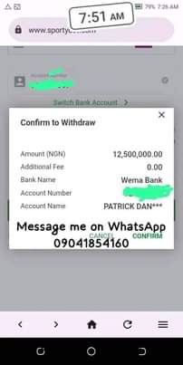 A picture of WHATSAPP 09041854160