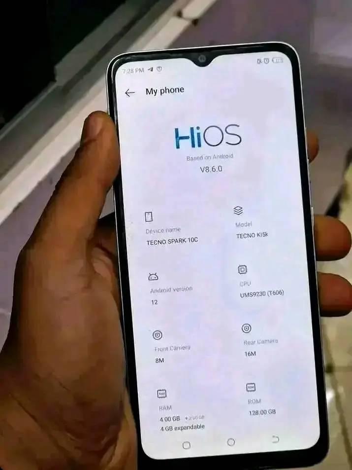 A picture of Tecno spark 10 c