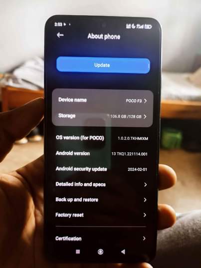 A picture of Xiaomi poco f3