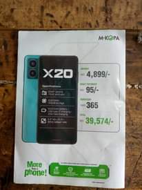 A picture of Mkopa phones for sell with a deposit of 4900 call