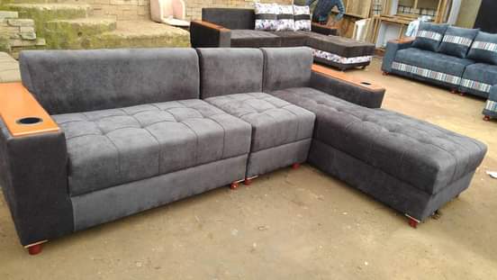 A picture of L shaped sofas