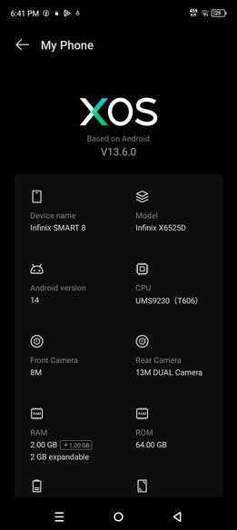 A picture of Infinix smart
