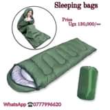 A picture of Camping tents and sleeping bags
