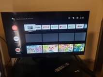 A picture of 40 inches smart TV and Sonny Home Theater