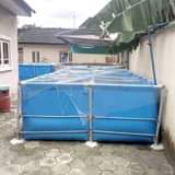 A picture of Fishcages fish tarpaulins siene nets scoopnets