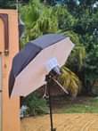 A picture of Strobe photography light on stand softbox