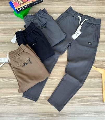A picture of sweater pants available and we deliver at a cost