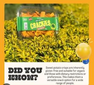 A picture of Orange sweet potato crips