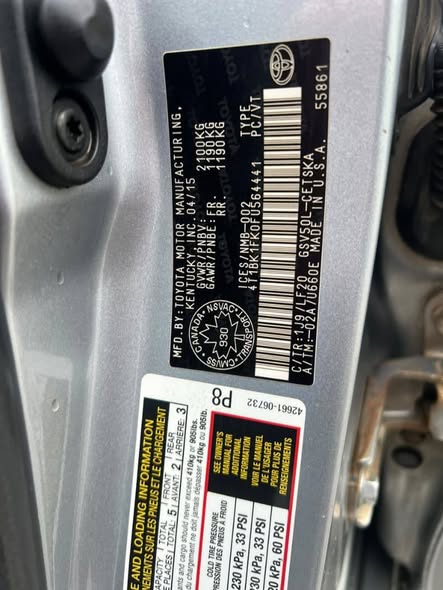 A picture of 6 month used 2024 custom entry Registered 2025 2016 model