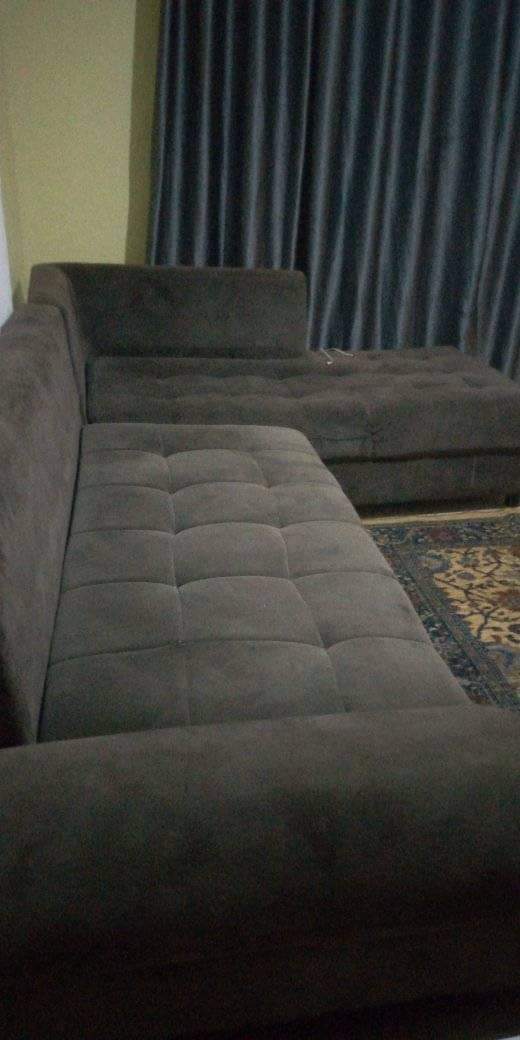 A picture of L shape sofa