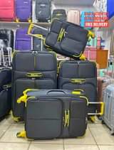 A picture of High quality suitcases available and free delivery kindly WhatsApp us