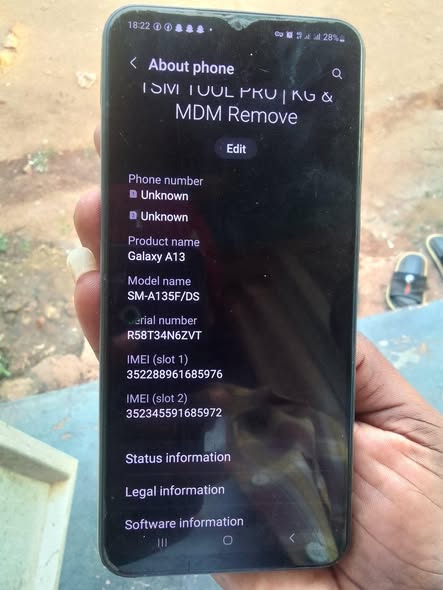 A picture of Samsung galaxy A13