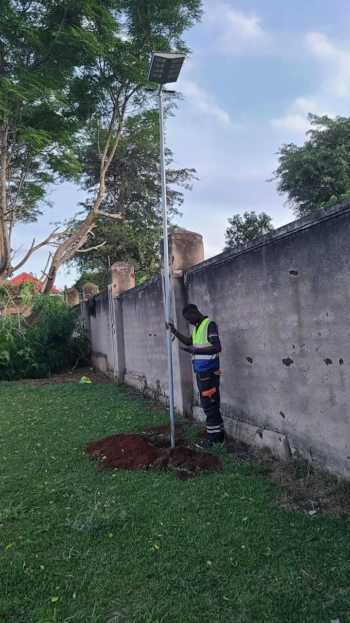 A picture of Solar Security Street lights Installation
