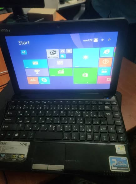A picture of MSI mini laptop at 120k with 4gb ram hdmi and