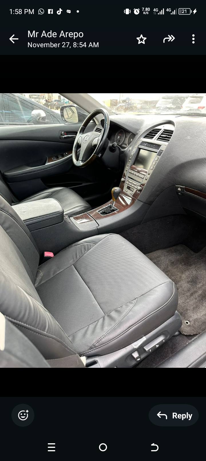 A picture of Foreign used es350 2010 model fullest option My office ojodu
