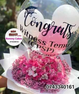 A picture of  flowerbouquet moneyhampers balloons cakes surprisepackages gifts deliveryavailable kampalaUg